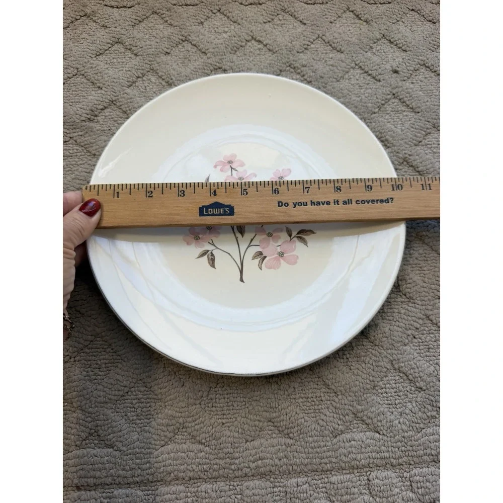 Edwin Knowles PINK DOGWOOD (GOLD TRIM) Dinner Plate